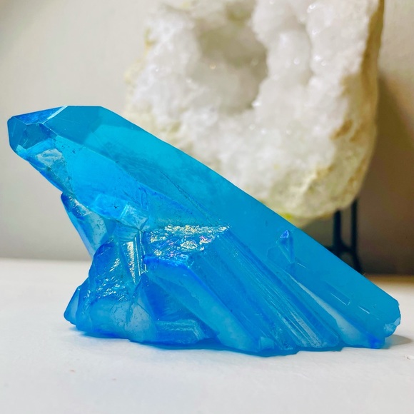 Other - blue rainbow aura crystal point